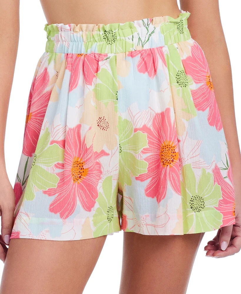 Sanctuary Women's Charming Floral Cotton Cover-Up Shorts