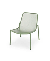 Modern Mesh Metal Stackable Chairs: Durable & Space-Saving Outdoor Seating