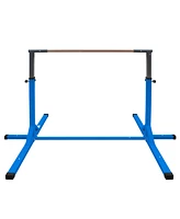 Gymnastics Bar for Kids, Adjustable Height Gym Bar, Junior Training Kip Bar for Home, Built for kids 3+ Years Blue