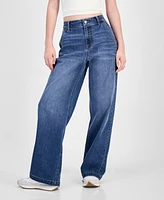 Celebrity Pink Juniors' Curvy Wide-Leg Carpenter Jeans
