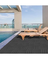 Interlocking Deck Tiles, 11.8"x11.8" (44-Pack), Outdoor Flooring for Patio, Poolside, Backyard