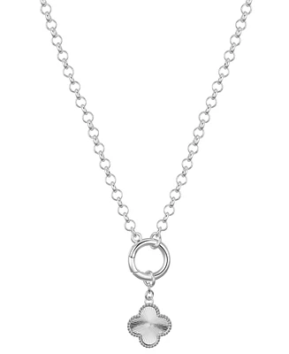 Unwritten Diamond Cut Clover Pendant Necklace