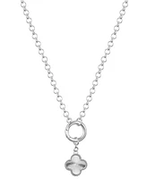Unwritten Diamond Cut Clover Pendant Necklace