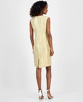 Anne Klein Women's Boat-Neck Sleeveless Sheath Dress