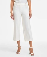 Anne Klein Women's Pull-on Cropped Wide-Leg Pants