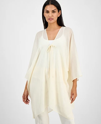 Anne Klein Women's Tie-Front Kimono Top