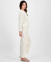 Anne Klein Women's Pull-On Embroidered Eyelet Pants
