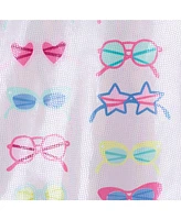 Infant Sunglasses Print Ruffle Back Rashguard w/Hat