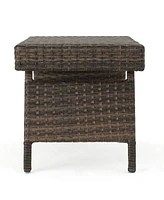 Rattan Wicker Outdoor Accent Table: Elevate Your Patio Ambiance