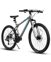 26" Mountain Bike, 21-Speed, High-Carbon Steel Frame, Disc Brakes