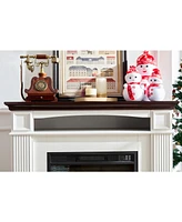 Farmhouse Fireplace Tv Stand for CDs, Remotes & More