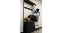 5-in-1 Entryway Bench with Drawers, Hooks, and Shoe Rack