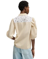 Boss by Hugo Women's Striped Regular Fit Blouse