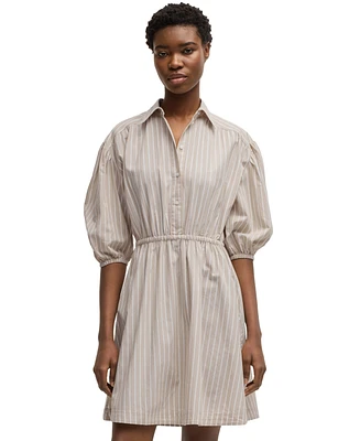 Boss by Hugo Women's Striped Cotton Shirt Dress