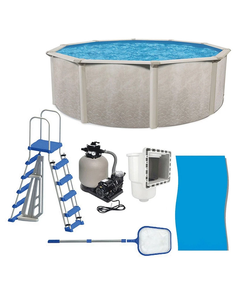 Aquarian Phoenix 21' x 52" Steel Frame Above Ground Swimming Pool Kit with Pump