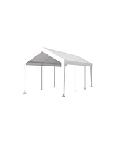 12' x 20' Portable Carport Garage with Roll-up Doors & Wind Windows