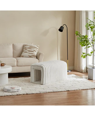 Ottoman Storage Bench Pet Supplies Corduroy Bench Cat's nest to hide For the Living Room, Entryway and Bedroom