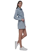 Dkny Jeans Women's Button-Down Long-Sleeve Denim Dress - Kyp
