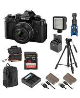 Nikon Z f Mirrorless Camera with Nikkor Z 40mm f/2 Se Lens, Bundle with 3-Section Al Video Tripod, TASC300 Shotgun Mic, 2x 128GB Sdxc Memory Card and