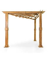 Rustic Acacia Wood Pergola: Transform Your Outdoor Oasis