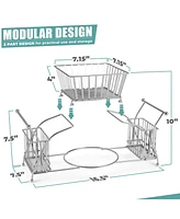 Sorbus 4 Section all-in-one Buffet Utensil Caddy - Ideal for Dining Table, Party, Buffet, Kitchen, Entertaining