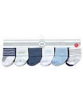 Luvable Friends Cotton Rich Baby Terry Socks 24-Pack, Safari, 0-6 Months