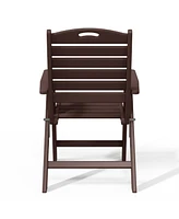 Hdpe Adjustable Highback Folding Patio Dining Chair