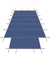 Pool Safety Cover: 16x32ft Rectangle Inground, Triple-Stitched Mesh