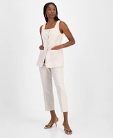 Bar Iii Women's Striped Square-Neck Vest, Exclusively at Macy's