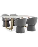 Pc. Dining Set (Emila Rectangular Table & Korder Chairs