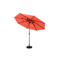 10ft Auto-tilt Aluminum Market Umbrella (Orange, No Base)
