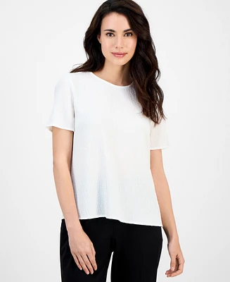 Ak Anne Klein Women's Short-Sleeve Blouse