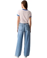 Calvin Klein Jeans Women's High-Rise Wide-Leg Denim
