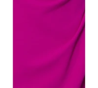 Betsy & Adam Women's Asymmetric Off-The-Shoulder Gown