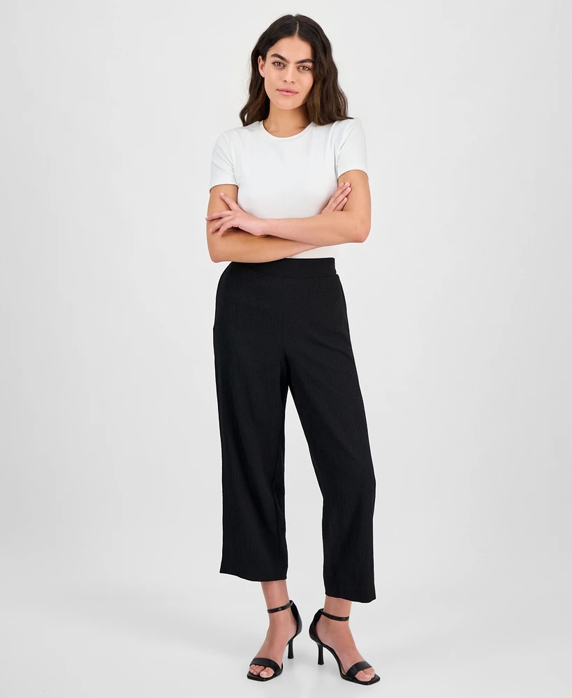 Ak Anne Klein Women's Pull-On Cropped Pants