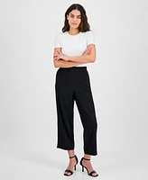 Ak Anne Klein Women's Pull-On Cropped Pants