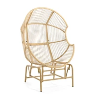 Palos Outdoor Wicker Glider Chair - Light Brown