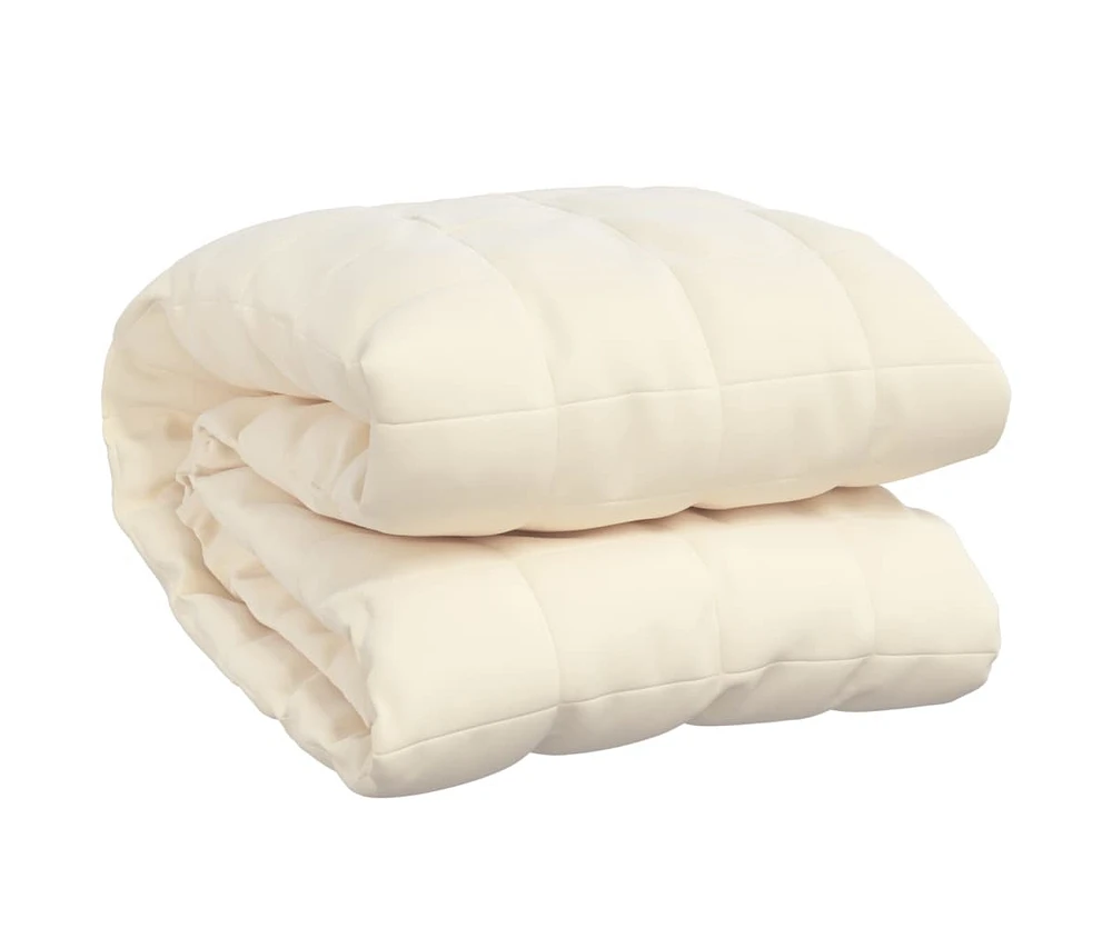 Weighted Blanket Light Cream 53.1"x78.7" 22 lb Fabric