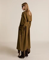 Mango Women's Oversized Long Lyocell Trench Coat