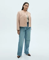 Mango Women's Double-Breasted Tweed Jacket