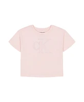 Calvin Klein Big Girls Monogram Boxy T-Shirt