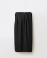 Mango Women's Straight Gathered Skirt