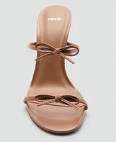 Mango Women's Bow Detail Strappy Heeled Sandals