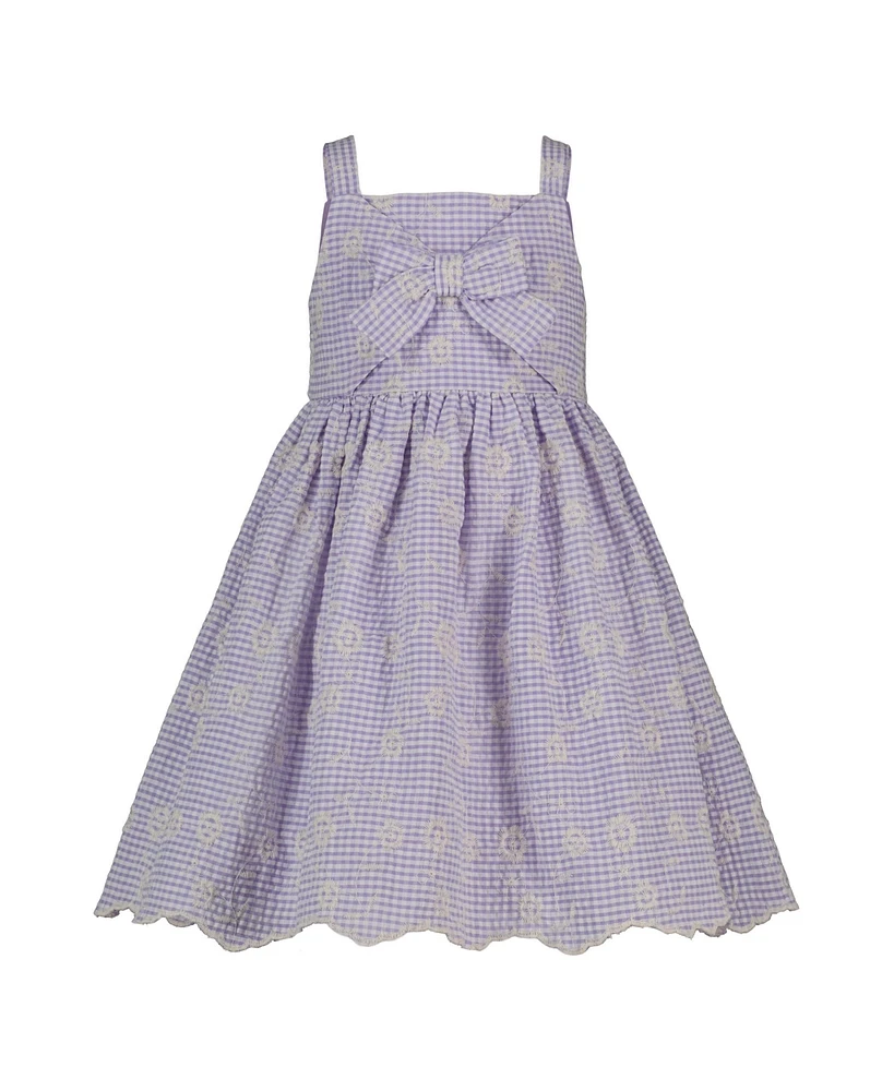 Blueberi Boulevard Toddler and Little Girls Eyelet Fit-and-Flare Fully Lined Sundress