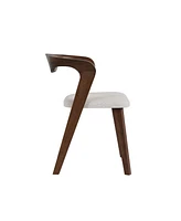 Furniture of America 2-Pc. Solid Wood Mid-Century Modern Dining Chair Set