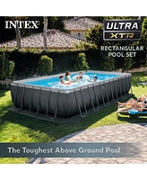 Intex 26367EH 24' x12' x52" Rectangular Ultra Xtr Frame Swimming Pool with Pump