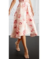 Muse Women's Pleated Floral Organza Skirt
