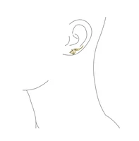 Bling Jewelry Trendy Scroll Swirl Ear Cuff Cartilage Earrings 14K Gold Plated Sterling Silver