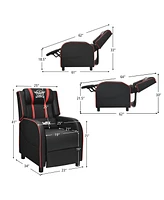 Massage Racing Gaming Single Recliner Chair
