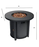 30inch Propane Round Fire Table 40000BTU Propane Fire Pit Table